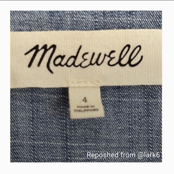 Madewell Denim Pieced Waist Midi Dress in Mariden Wash - Picture 6 of 7